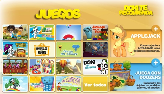 Sitios web con actividades para los niños