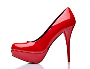 red high heel shoes